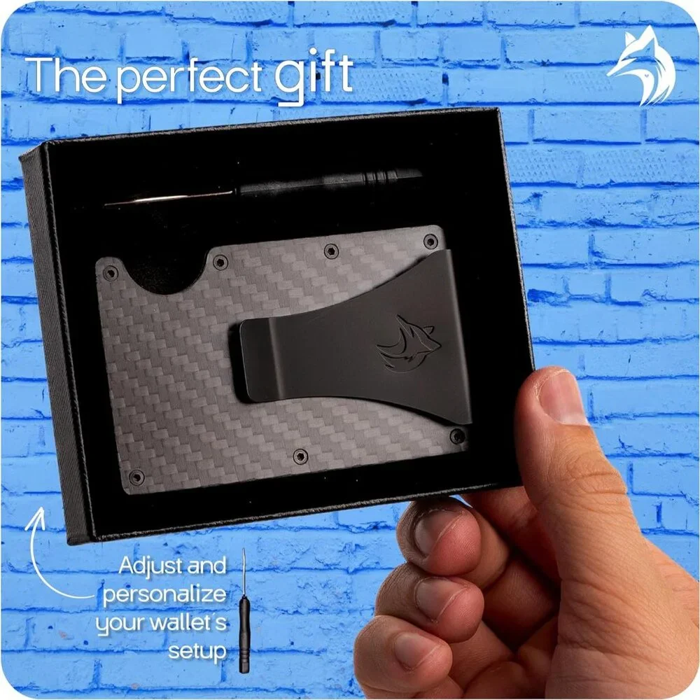 Men, Carbon Wallets For Men Minimalist Credit Card Holder - Slim Wallet